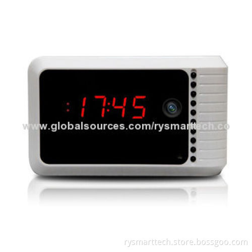 Super Night Vision Clock Network Camera, Compatible with iOS and Android OS, Wi-Fi